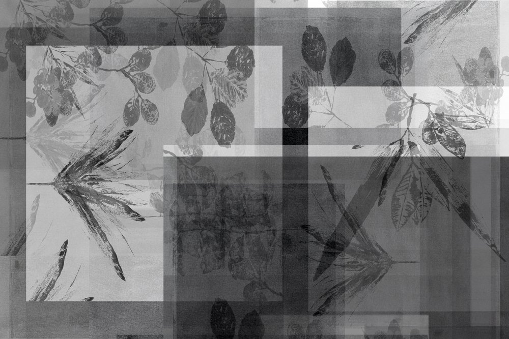 Feuillage gris abstrait - cartissi
