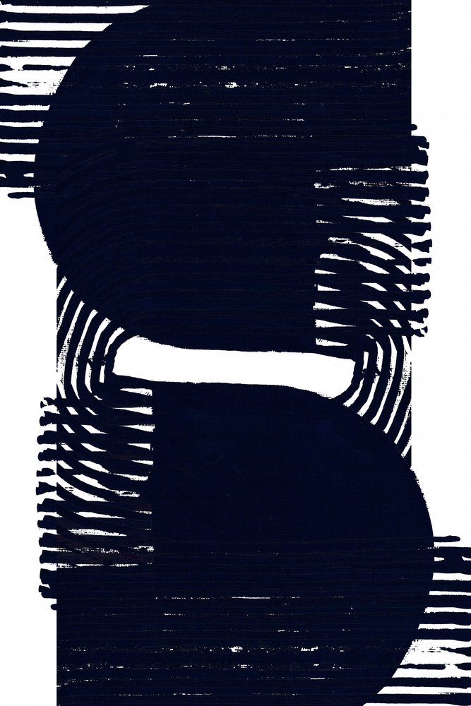 Formes abstraites bleu marine - cartissi