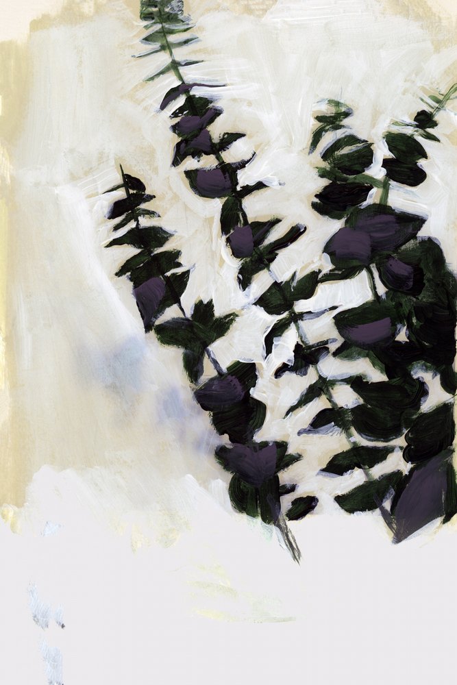 Feuillage violet abstrait - cartissi