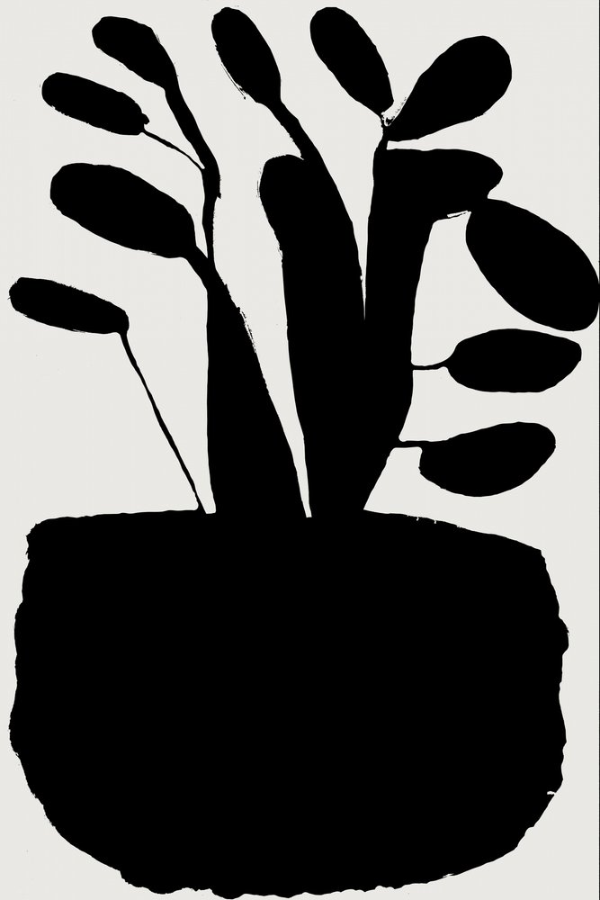 Silhouette botanique noire - cartissi