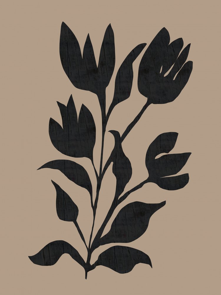 Silhouette botanique noire - cartissi