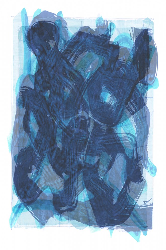 Abstrait « Blue Fluid » - cartissi
