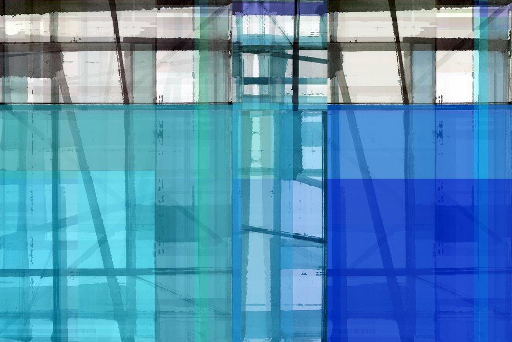 Abstraction géométrique bleue - cartissi