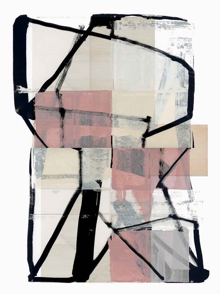 Collage géométrique « Blush » - cartissi