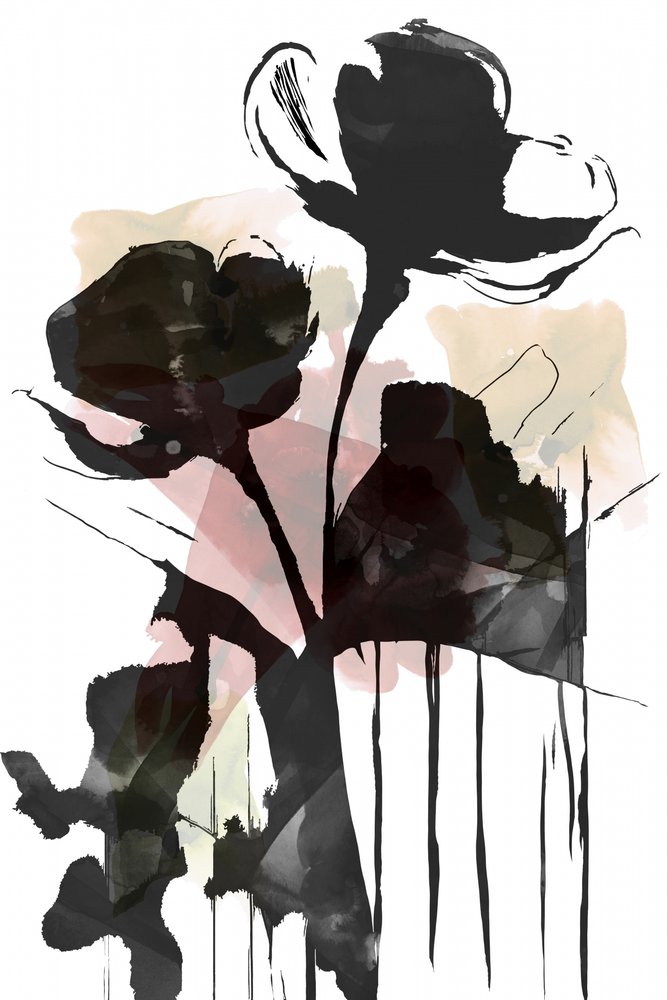 Abstrait floral sombre - cartissi