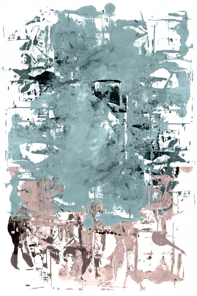Abstrait bleu sarcelle délavé - cartissi