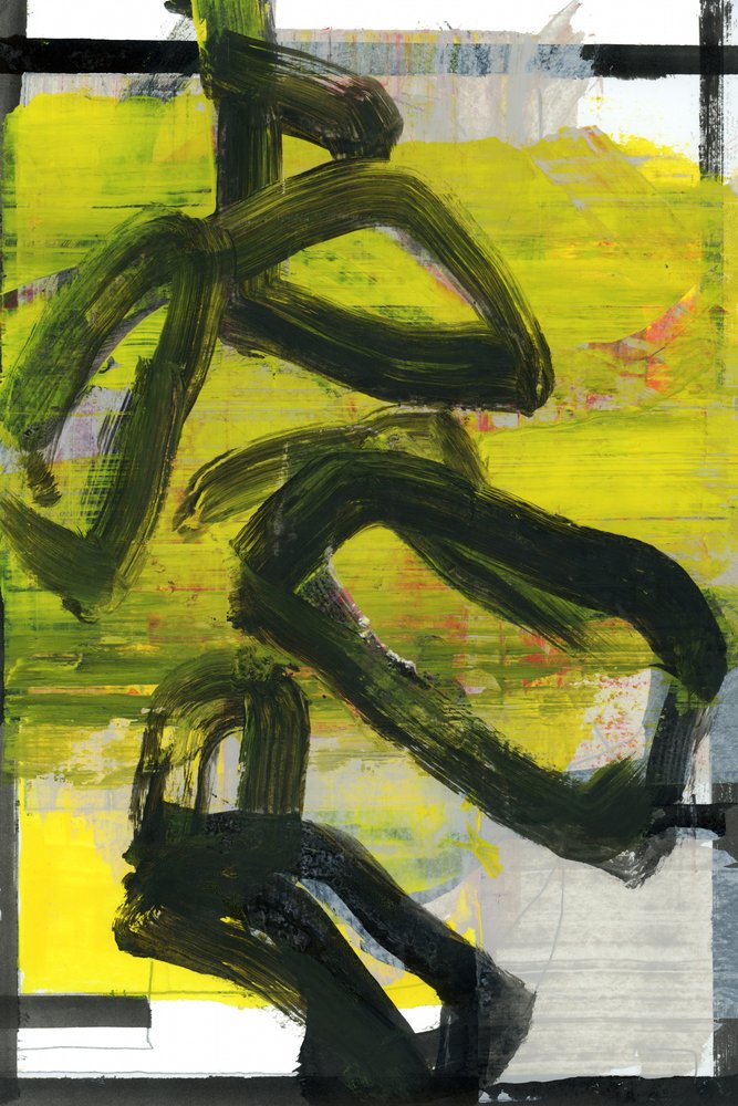 Abstrait jaune dynamique - cartissi