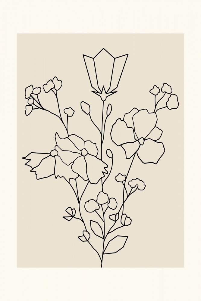 Lignes florales élégantes - cartissi