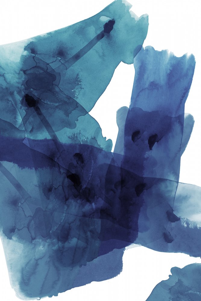 Lavage abstrait bleu fluide - cartissi