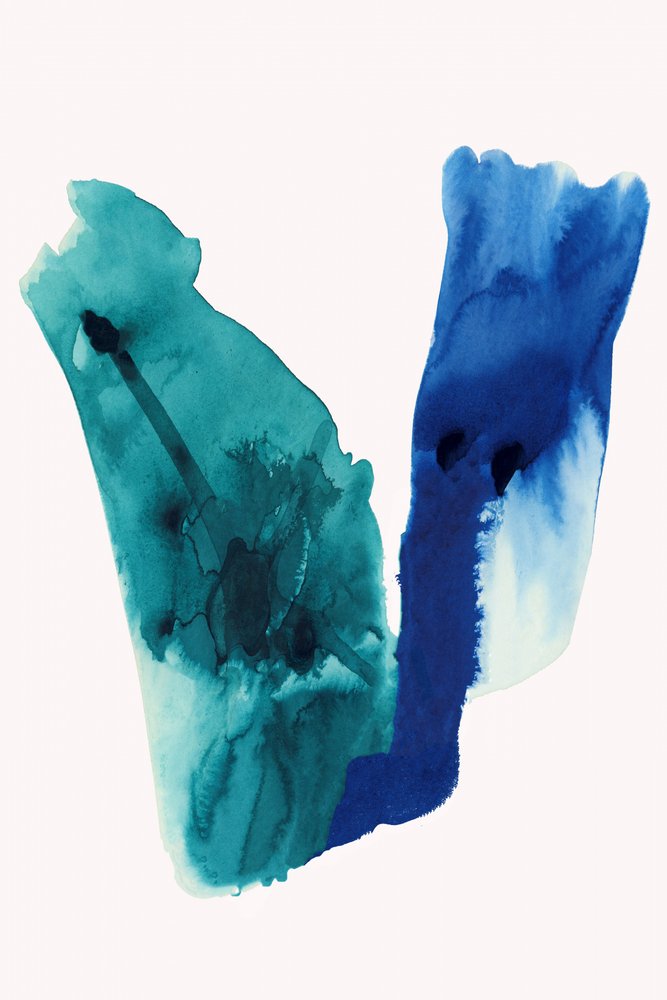 Abstrait bleu-vert fluide - cartissi