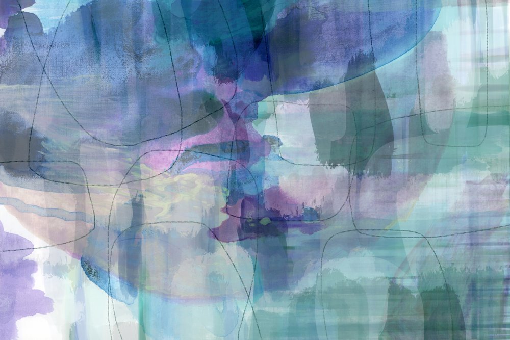 Aquarelle abstraite fluide - cartissi