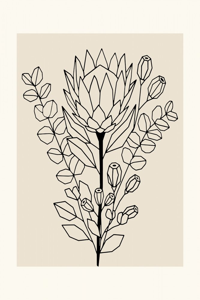 Protea et eucalyptus minimalistes - cartissi