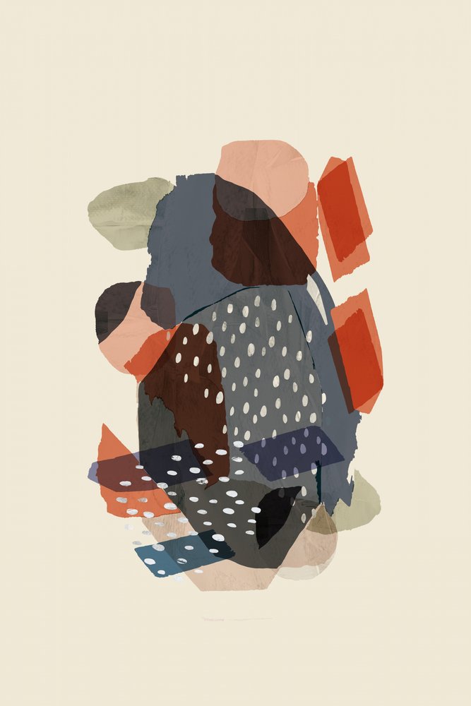 Collage moderne aux tons terreux - cartissi