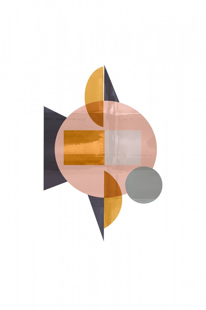 Rose poudré géométrique moderne - cartissi