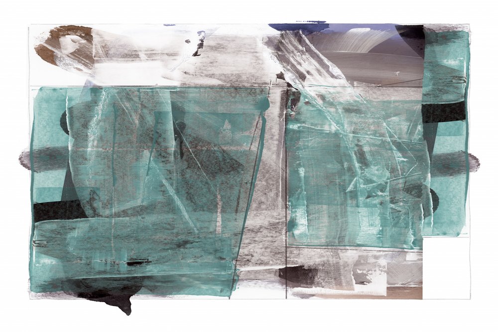 Formes abstraites modernes bleu sarcelle - cartissi