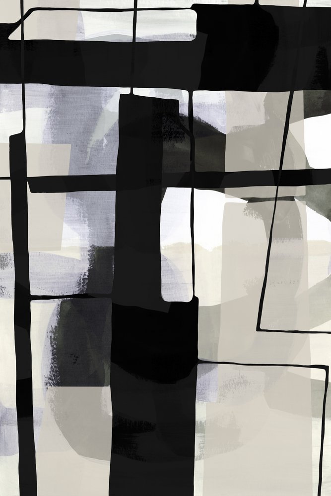 Formes abstraites monochromes - cartissi
