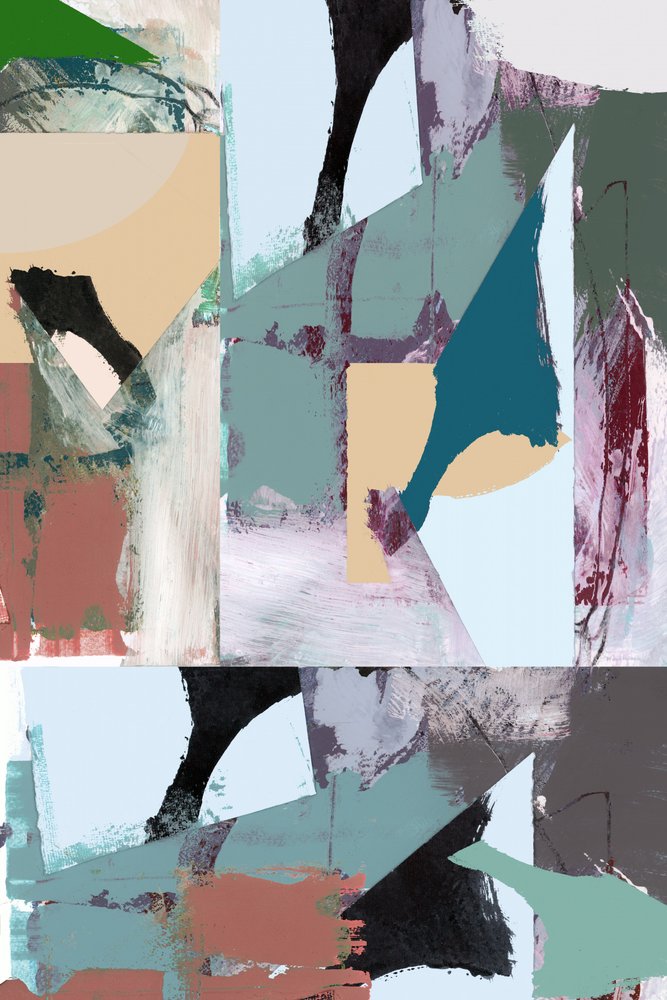 Composition abstraite aux tons discrets - cartissi