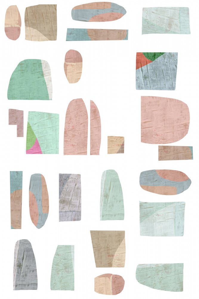Formes abstraites aux couleurs pastel - cartissi