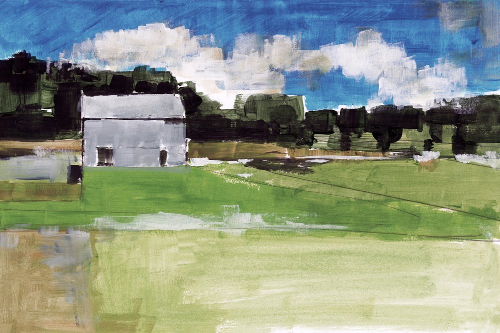 Paysage avec grange rustique - cartissi