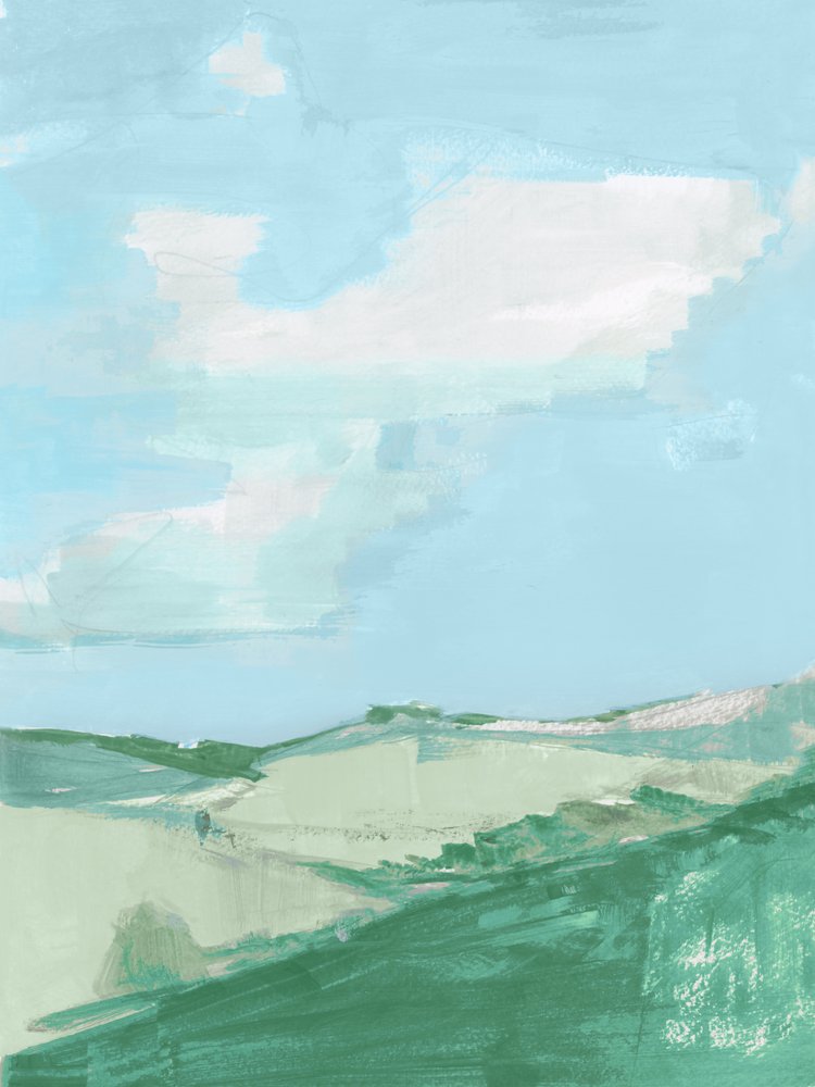 Les collines verdoyantes et sereines - cartissi
