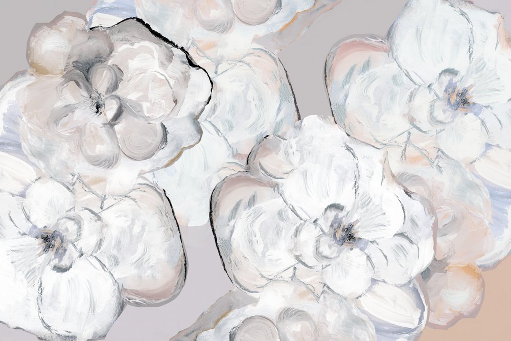 Fleurs blanches délicates - cartissi