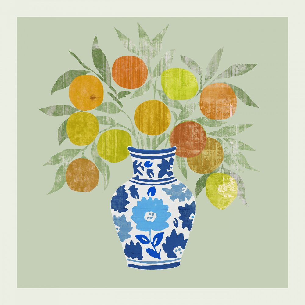 Vase aux couleurs vives d