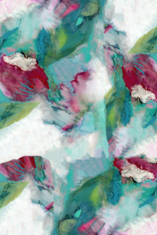 Abstrait floral éclatant - cartissi