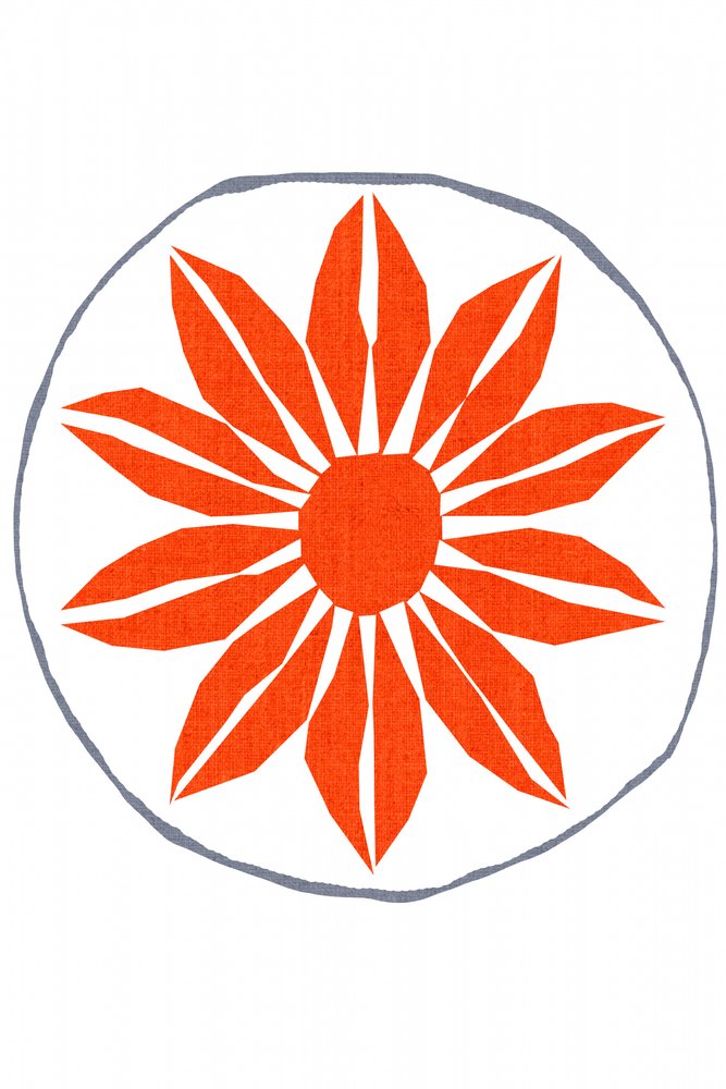 Fleur orange vif - cartissi