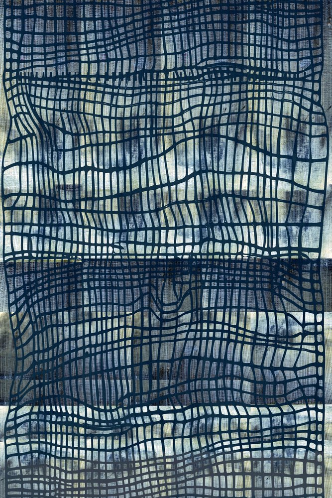 Grille ondulée indigo - cartissi