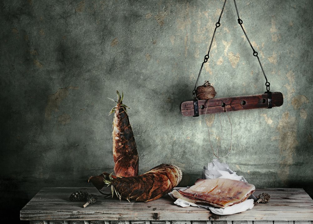 Nature morte rustique au bambou - chenyi wang