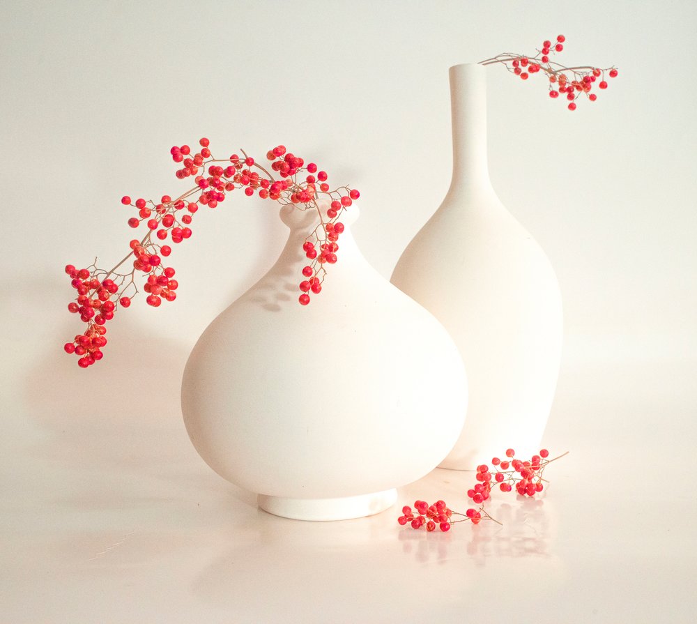 Vases élégants aux motifs de baies - enver karanfil