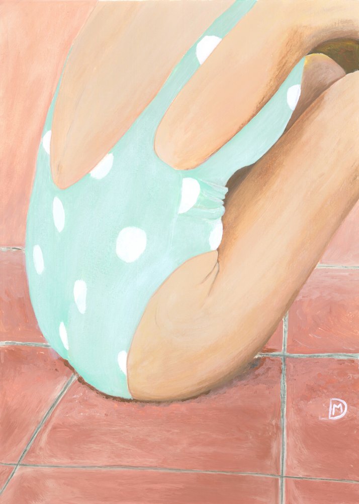 Maillot de bain vert à pois - marina dorgan