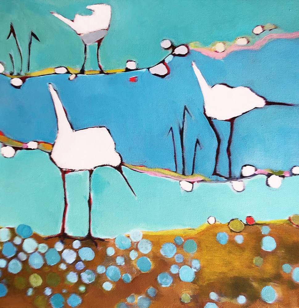 Oiseaux aquatiques fantaisistes - phyllis adams