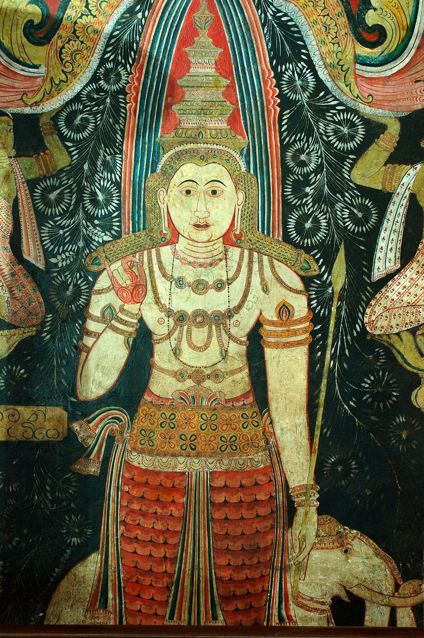 Fresque sur les murs du temple de Kelaniya à Kelaniya Vihara, l