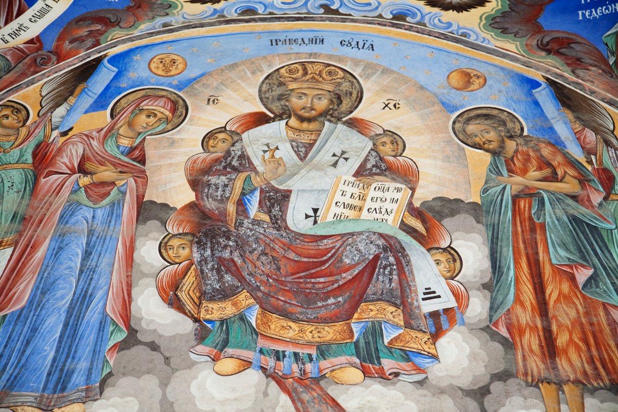 Peintures de Zahari Zograf sur les murs extérieurs du monastère de Rila - Unknown