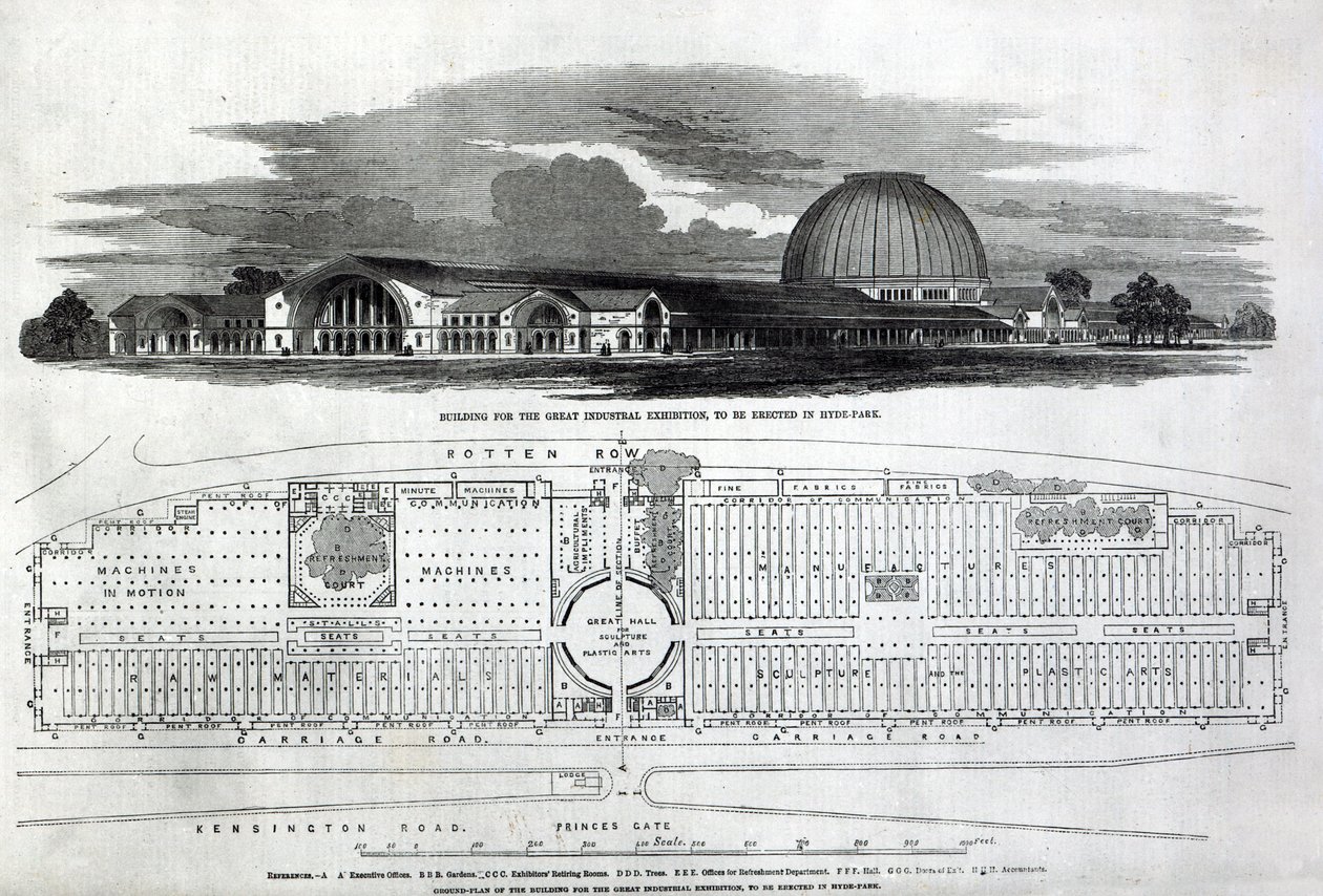 Bâtiment pour la Grande Exposition Industrielle, 1850 - English School
