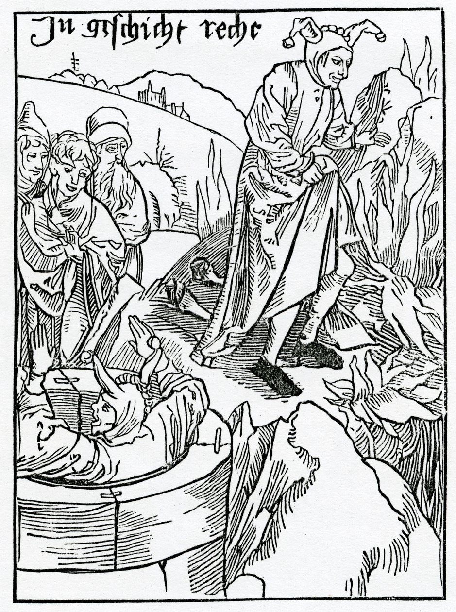 De ceux qui se mettent volontairement et sciemment en danger et en péril, illustration de la traduction anglaise d