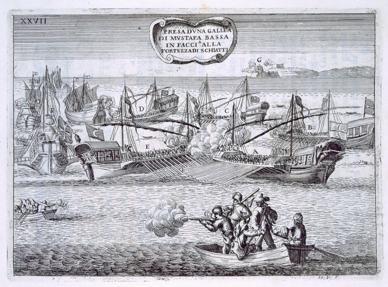 Galions de combat de Mustapha Bassa, illustration de 