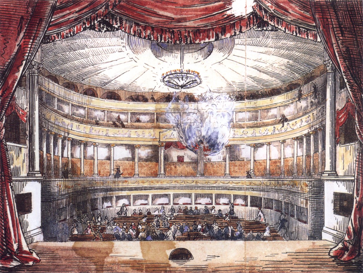 Incendie du théâtre de la cour de Karlsruhe le 28 février 1847 - Unknown