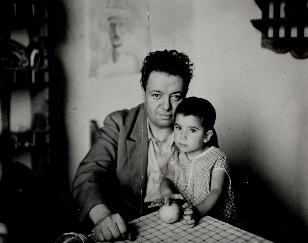 Diego Rivera et sa fille Guadalupe Rivera Marín - Unknown