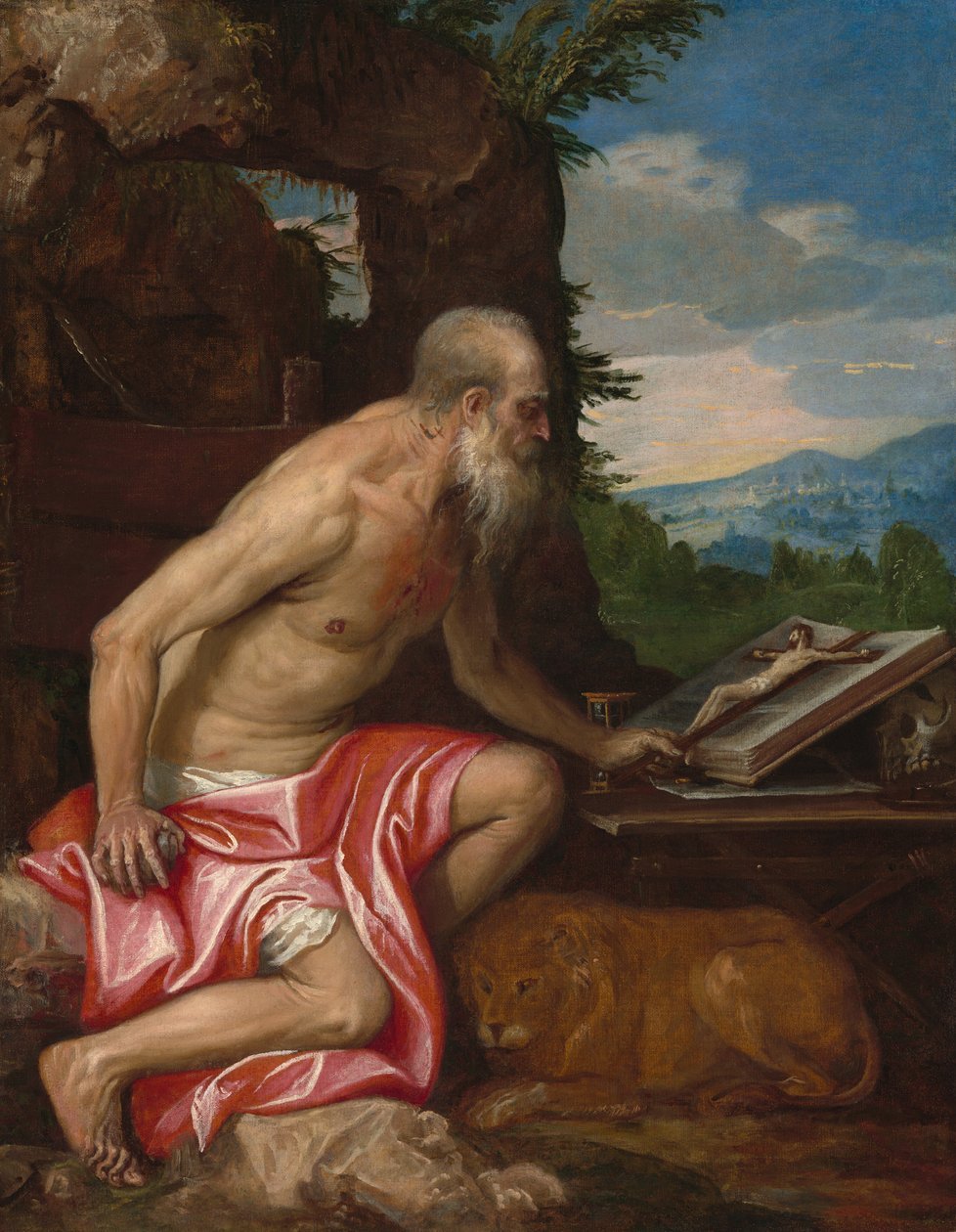 Saint Jérôme dans le désert, vers 1575-1585 (huile sur toile) - (1528-88) Veronese