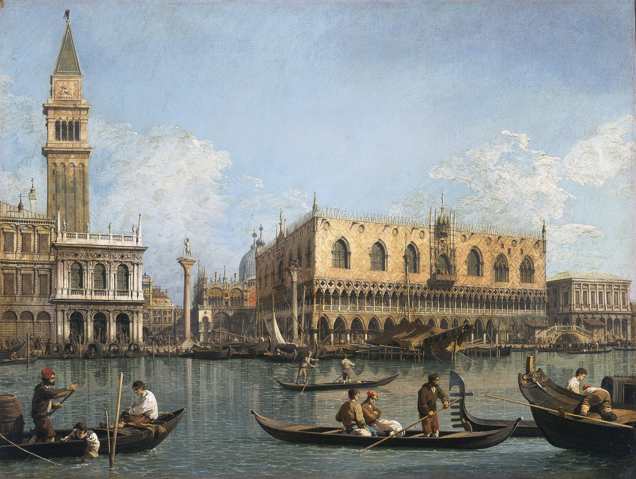 Vue du bassin de San Marco depuis la Punta della Dogana - Canaletto