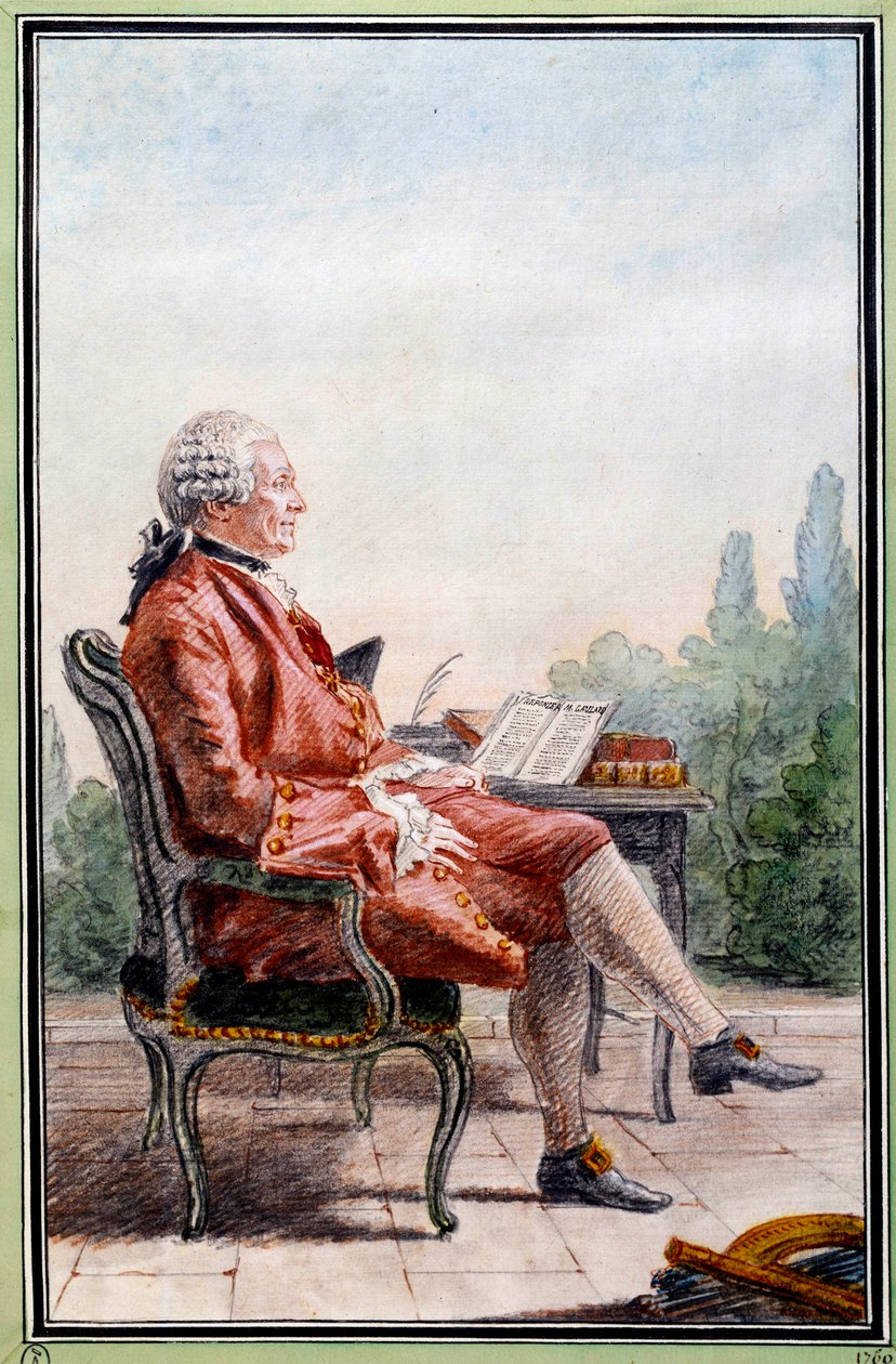Portrait de Charles Marie de La Condamine (1701-1774), explorateur et scientifique français - Carmontelle