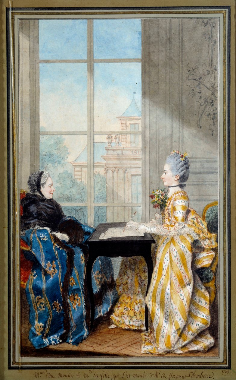 Portrait de Madame du Moutier et Mademoiselle La Ville, épouse de Monsieur Clermont d