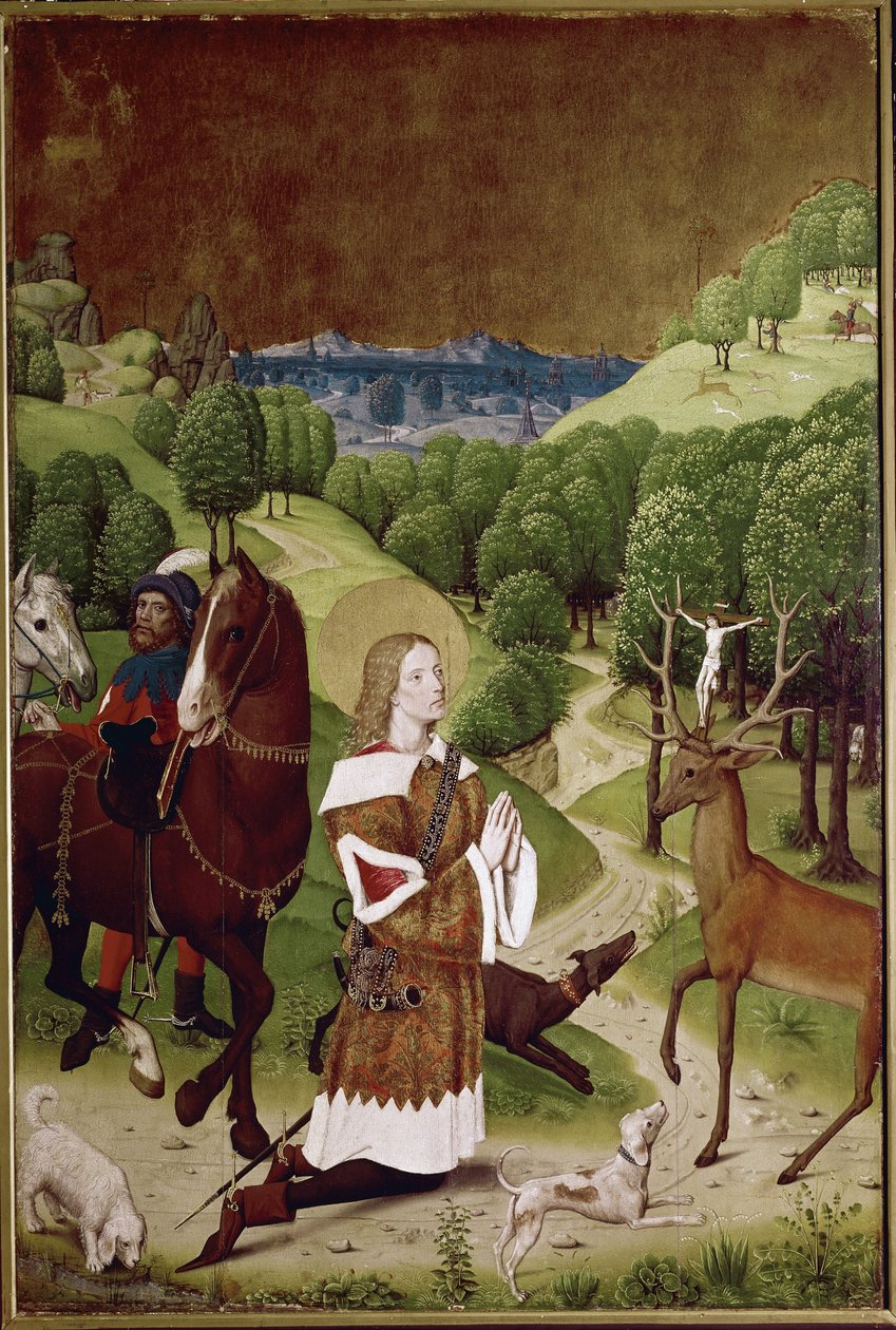 Conversion de Saint Hubert - (active c.1463 c.1490) Master of Wilten