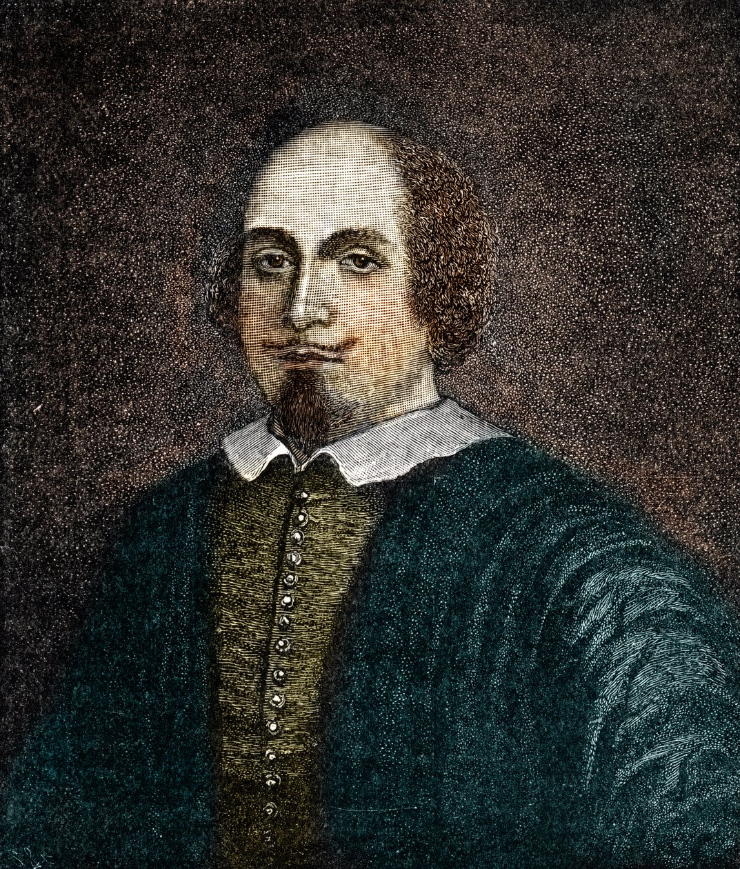 Portrait du dramaturge anglais William Shakespeare (gravure d