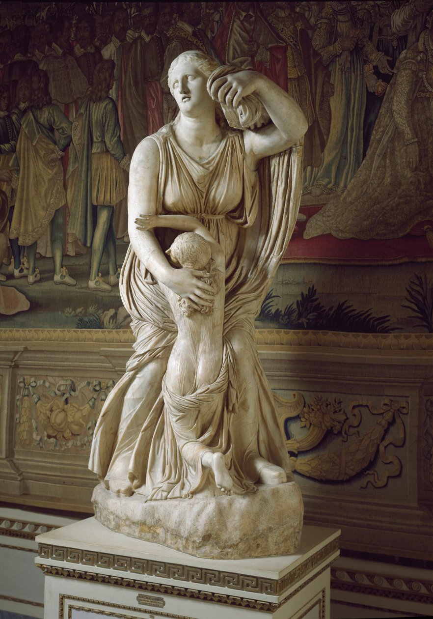 Niobé et sa fille (sculpture en marbre) - (after) Skopas of Paros