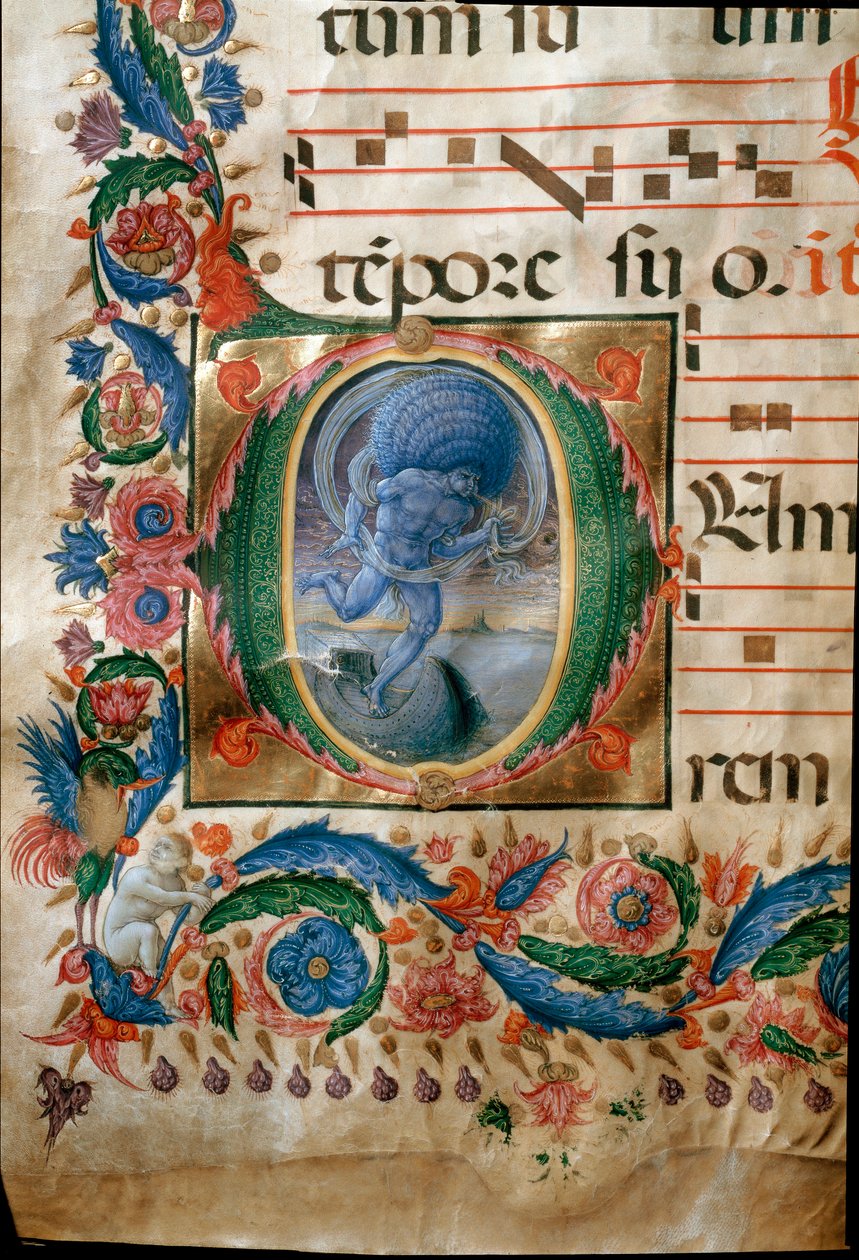 Lettrine avec représentation d