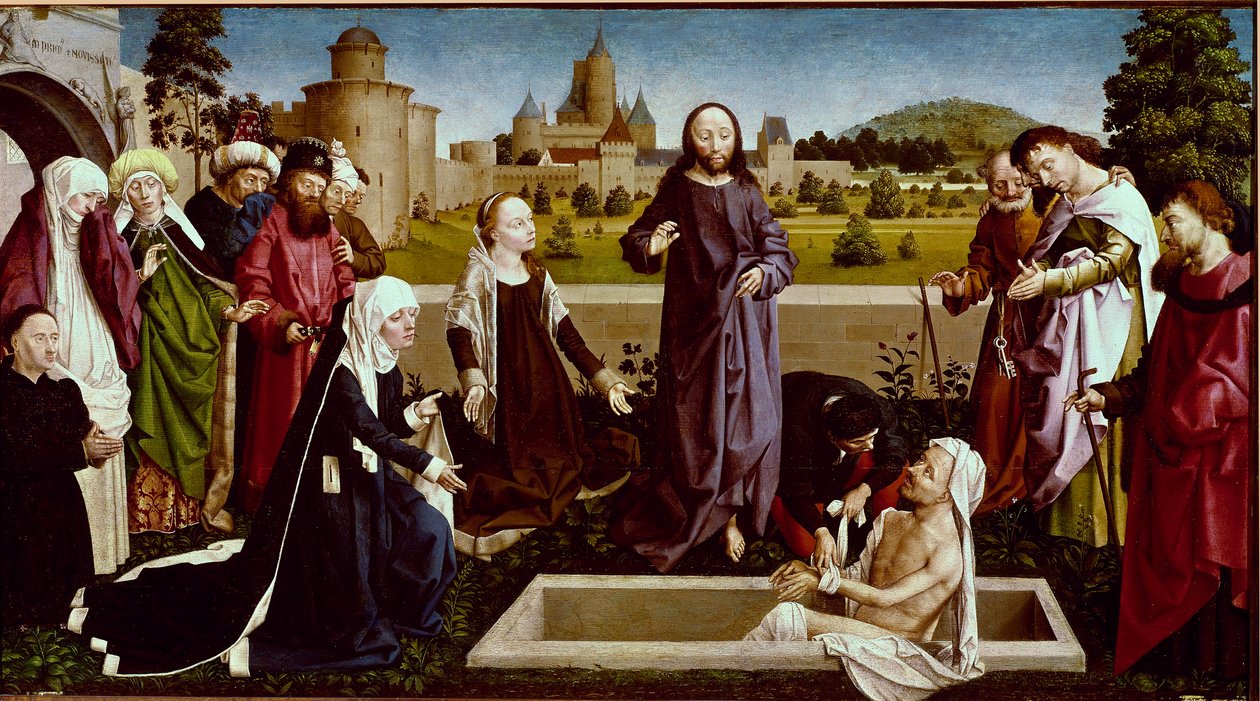 La Résurrection de Lazare - (fl.1450 75) Master of Coetivy