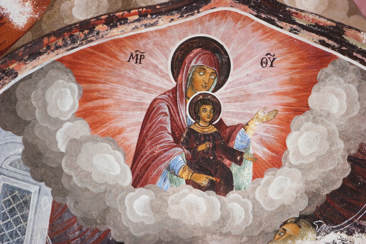 Peintures de Zahari Zograf sur les murs extérieurs du monastère de Rila - Unknown